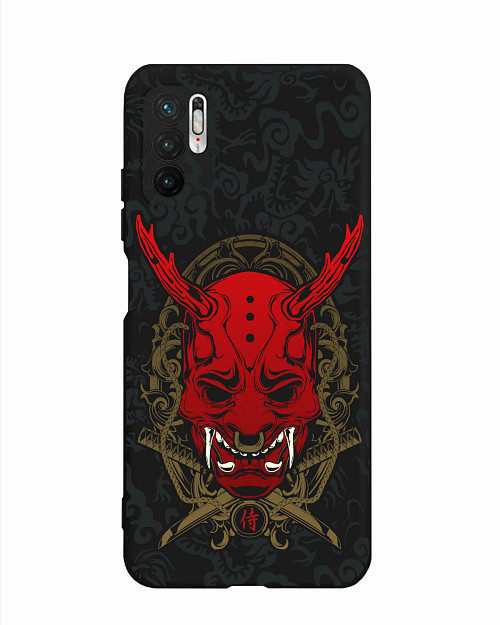 Силиконовый чехол для Xiaomi Redmi Note 10T/Poco M3 Pro Red Oni mask