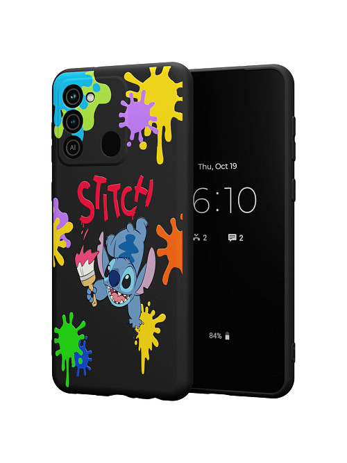 Силиконовый чехол для Tecno Spark 8C "NOVEL: Stitch paints"