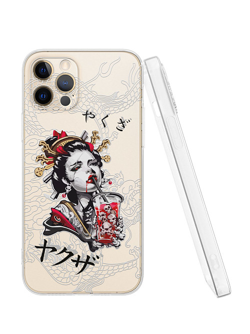 Силиконовый чехол для Apple iPhone 12 Pro "Geisha Bloody"