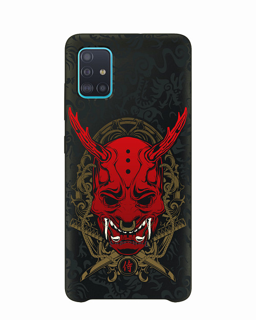 Силиконовый чехол для Samsung Galaxy A51 (4G) "Red Oni mask"