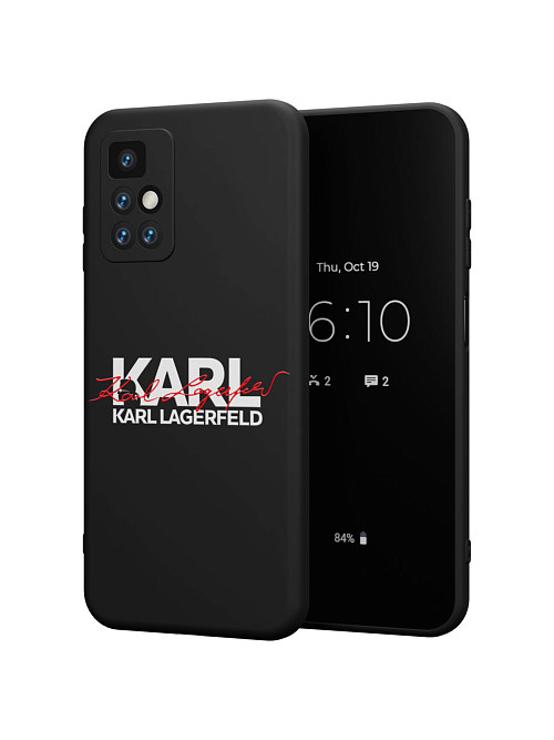 Силиконовый чехол для Xiaomi Redmi 10 "NOVEL: Lagerfeld V.2"