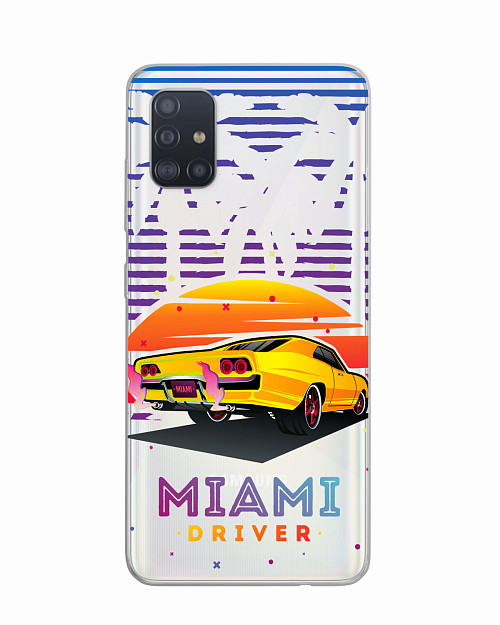 Силиконовый чехол для Samsung Galaxy A51 (4G) "Miami driver"