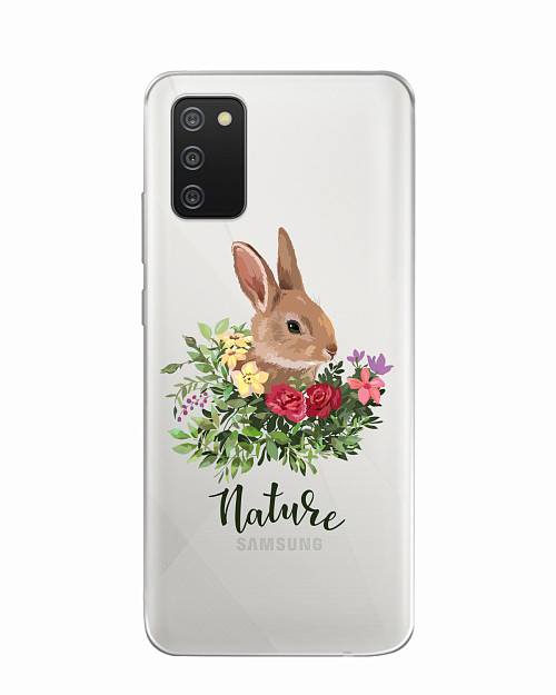 Силиконовый чехол для Samsung Galaxy A02S Кролик