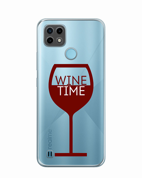 Силиконовый чехол для Realme C21 Wine time