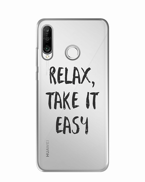 Силиконовый чехол для Huawei P30 Lite Relax, take it easy