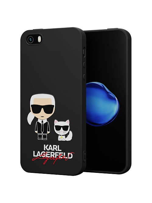 Силиконовый чехол для Apple iPhone SE 2016 "NOVEL: Lagerfeld"