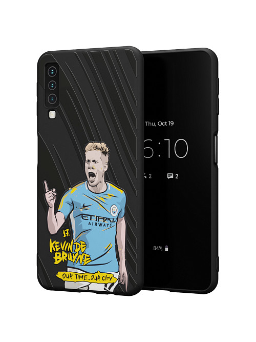 Силиконовый чехол для Samsung Galaxy A7 (2018) "NOVEL: Kevin de Bruyne"