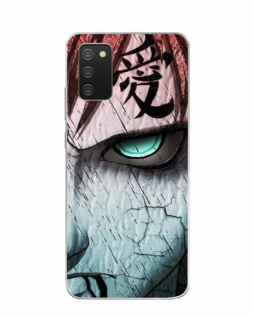 Силиконовый чехол для Samsung Galaxy A02S Naruto Shippuden - Gaara grimm face