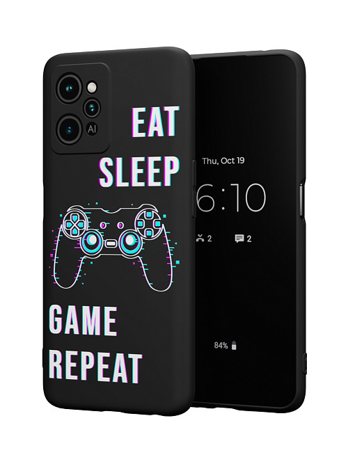 Силиконовый чехол для realme C31 "Eat Sleep Game repeat"