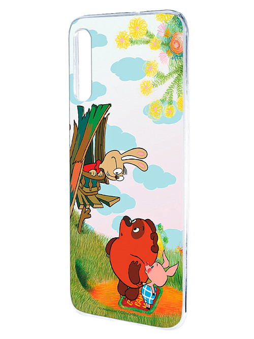 Силиконовый чехол для Samsung Galaxy A50S "Винни-пух: В гостях у Кролика"
