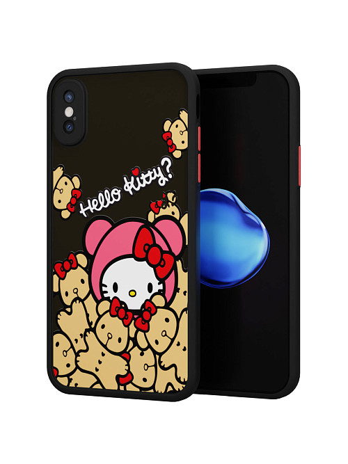 Противоударный чехол для Apple iPhone Xs "NOVEL: Хеллоу Китти и медведи"