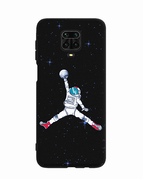 Силиконовый чехол для Xiaomi Redmi Note 9 Pro Космический баскетбол