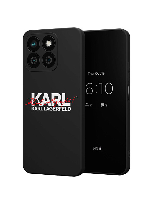 Силиконовый чехол для Honor X8b "NOVEL: Lagerfeld V.2"