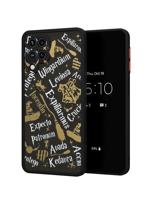 Противоударный чехол для Samsung Galaxy A12 (4G) "NOVEL: Гарри Поттер. Заклинания"