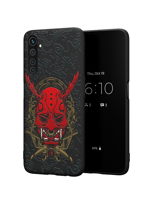 Силиконовый чехол для Realme 6 Pro "Red Oni mask"