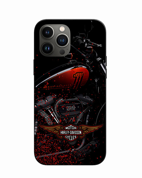 Силиконовый чехол для Apple iPhone 13 Pro Max Мотоцикл Harley-Davidson