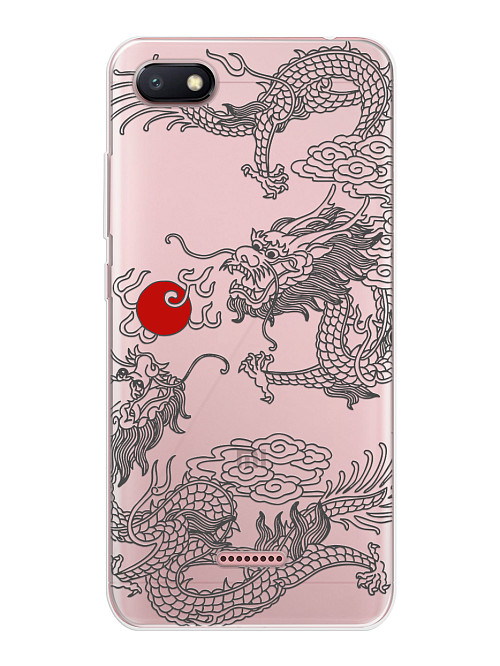 Силиконовый чехол для Xiaomi Redmi 6A Японский дракон
