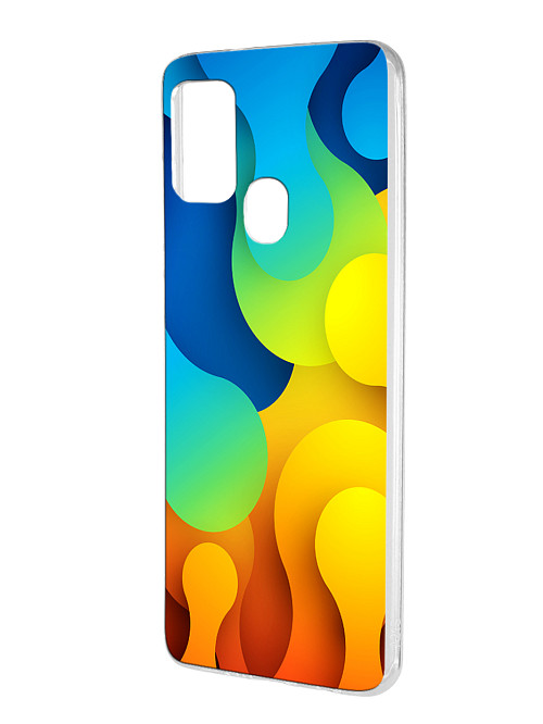 Силиконовый чехол для Samsung Galaxy A21s "Яркая абстракция"