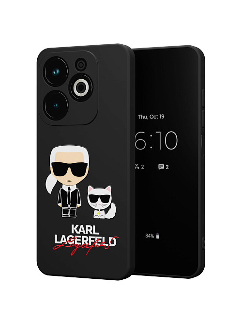 Силиконовый чехол для Infinix HOT 40i "NOVEL: Lagerfeld"