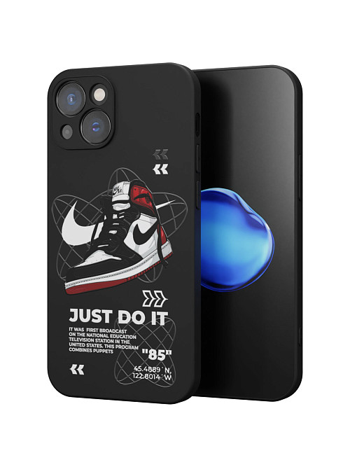 Силиконовый чехол для Apple iPhone 15 Plus "NOVEL: Just Do It"