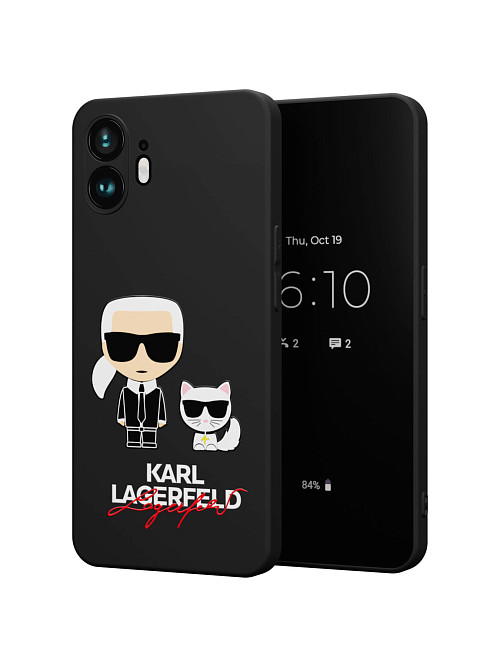 Силиконовый чехол для Nothing Phone 2 "NOVEL: Lagerfeld"