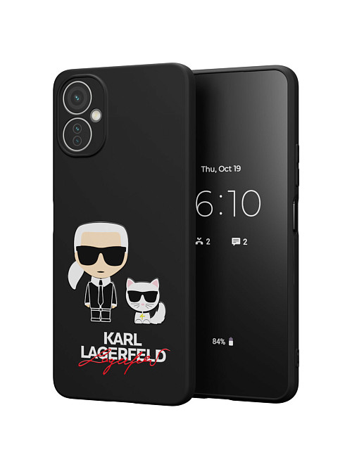 Силиконовый чехол для Tecno Camon 19 Neo "NOVEL: Lagerfeld"