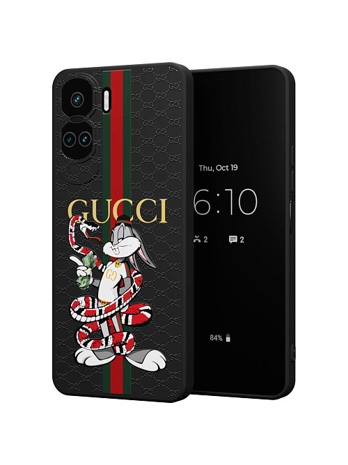 Силиконовый чехол для Honor X50i "NOVEL: Багз Банни Gucci"