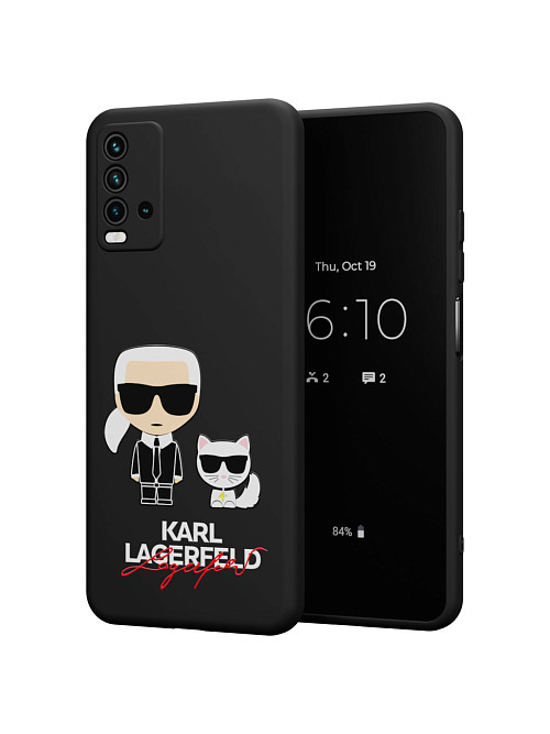 Силиконовый чехол для Xiaomi Redmi 9T "NOVEL: Lagerfeld"