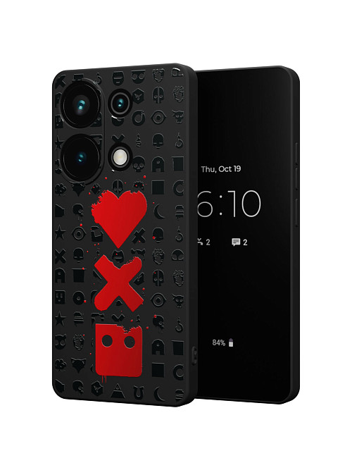 Силиконовый чехол для Xiaomi Redmi Note 13 Pro (4G) "Love Death Robots"