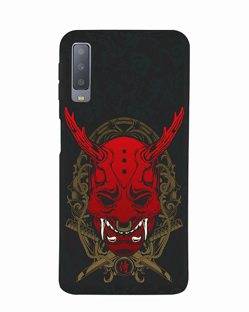 Силиконовый чехол для Samsung A7 2018 (A750) Red Oni mask
