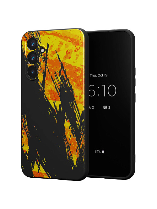 Силиконовый чехол для Samsung Galaxy A54 (5G) "Оранжевая краска"