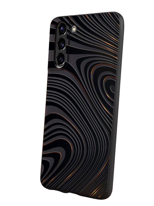 Силиконовый чехол для Samsung Galaxy S21 (5G) "Бронзовые волны"