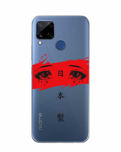 Силиконовый чехол для Realme C15 Грустные глаза аниме