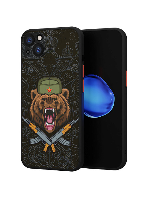 Противоударный чехол для Apple iPhone 15 Plus "Русский медведь"