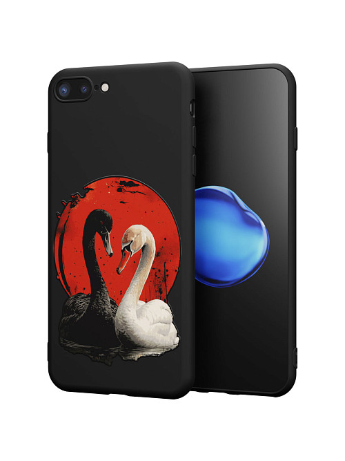 Силиконовый чехол для Apple iPhone 8 Plus "Лебеди"