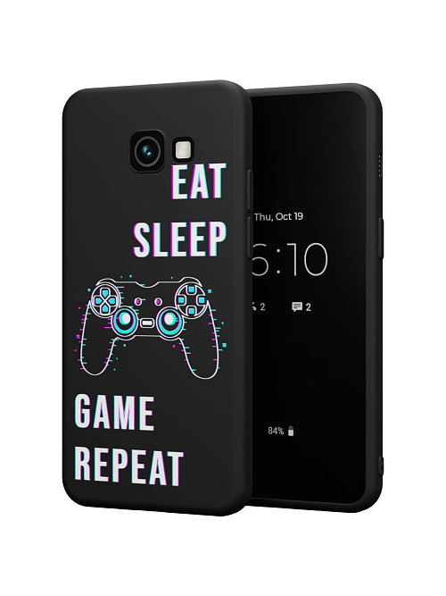 Силиконовый чехол для Samsung Galaxy A5 2017 "Eat Sleep Game repeat"