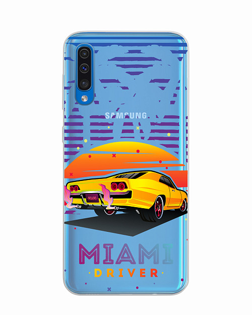 Силиконовый чехол для Samsung Galaxy A50S "Miami driver"