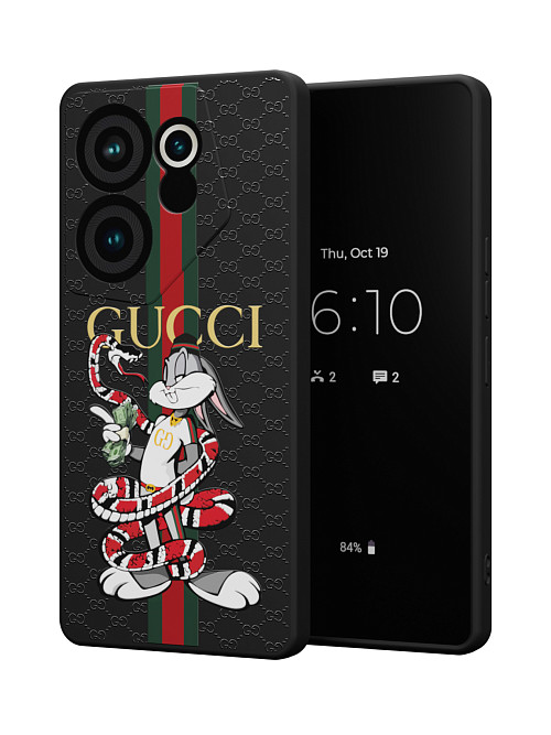 Силиконовый чехол для Tecno Camon 20 premier "NOVEL: Багз Банни Gucci"