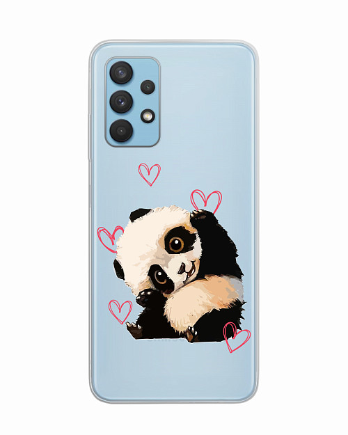 Силиконовый чехол для Samsung Galaxy A32 (4G) "Милая панда"