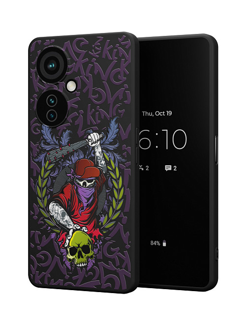 Силиконовый чехол для OnePlus Nord CE 3 Lite (5G) "Скелет с тату"
