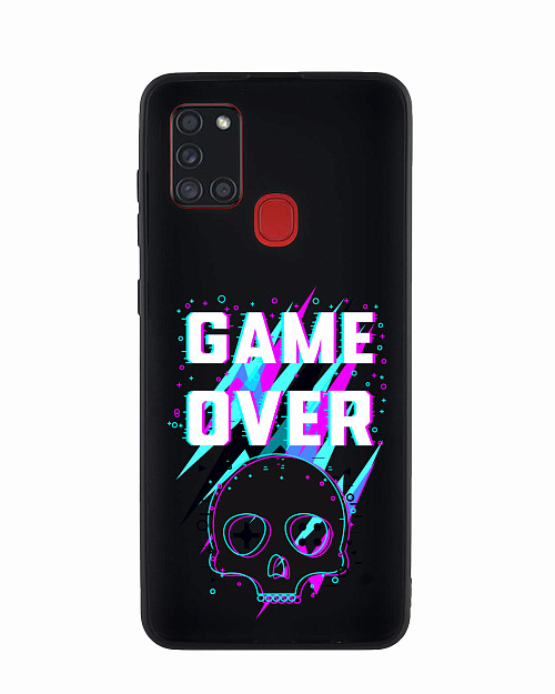 Силиконовый чехол для Samsung Galaxy A21s "Game over"