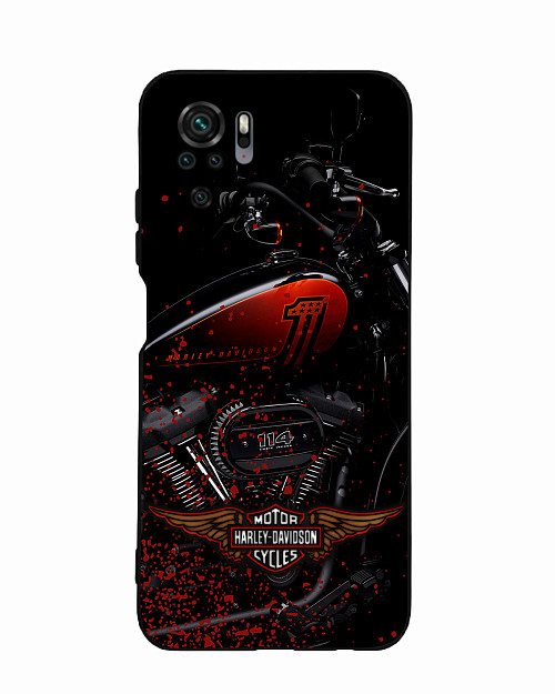 Силиконовый чехол для Xiaomi Redmi Note 10S "Мотоцикл Harley-Davidson"