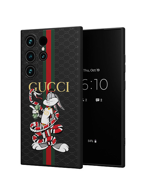 Силиконовый чехол для Samsung Galaxy S24 Ultra "NOVEL: Багз Банни Gucci"