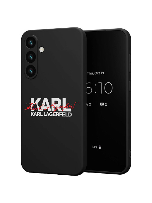 Силиконовый чехол для Samsung Galaxy S24 Plus "NOVEL: Lagerfeld V.2"