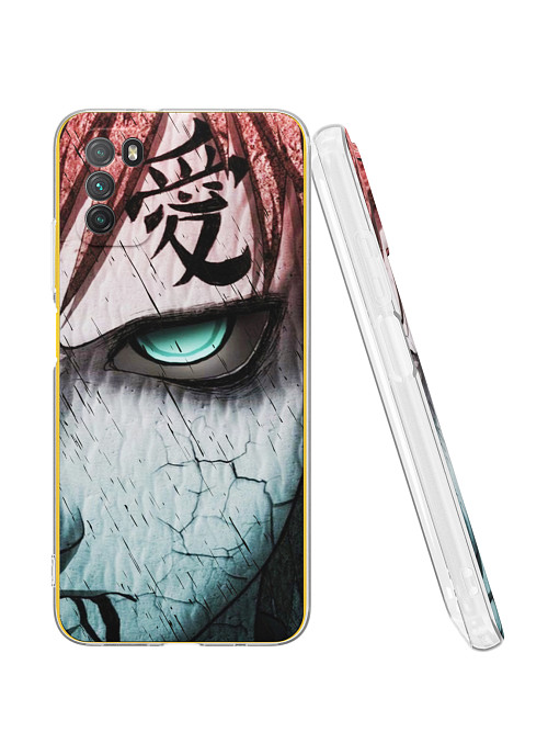 Силиконовый чехол для Poco M3 "Naruto Shippuden - Gaara grimm face"