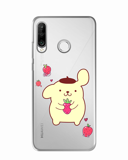 Силиконовый чехол для Huawei P30 Lite Собачка с ягодой