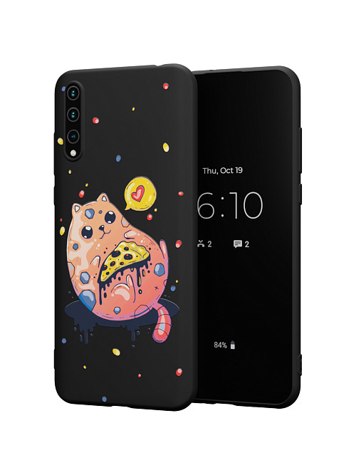 Силиконовый чехол для Huawei Y8p "NOVEL: Космический Кот"