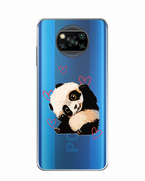 Силиконовый чехол для Poco X3 Pro Милая панда