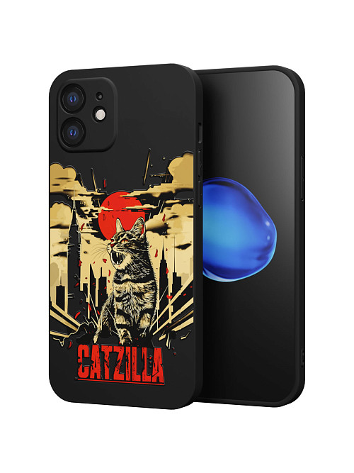 Силиконовый чехол для Apple iPhone 12 "Catzilla"