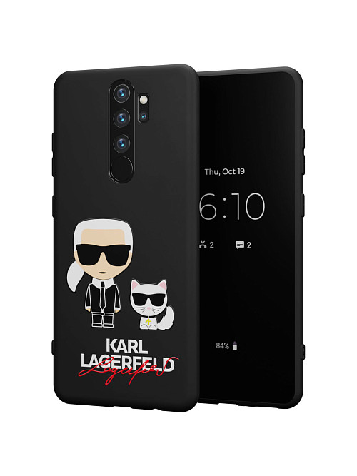 Силиконовый чехол для Xiaomi Redmi Note 8 Pro "NOVEL: Lagerfeld"